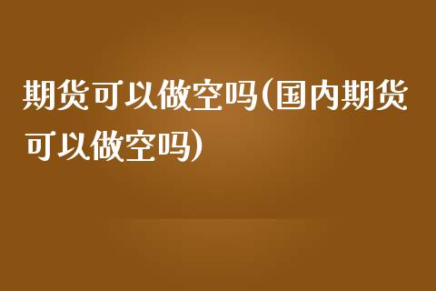 期货可以做空吗(国内期货可以做空吗)_https://www.boyangwujin.com_期货直播间_第1张