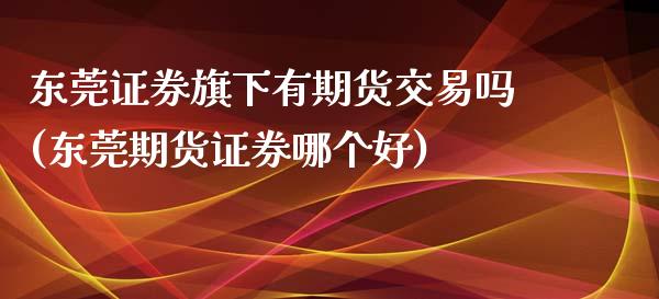 东莞证券旗下有期货交易吗(东莞期货证券哪个好)