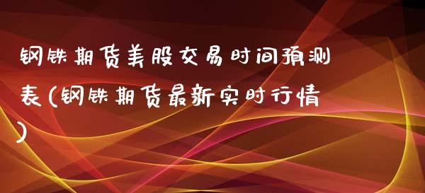 钢铁期货美股交易时间预测表(钢铁期货最新实时行情)