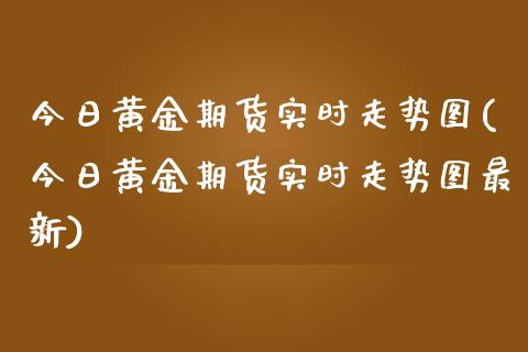 今日黄金期货实时走势图(今日黄金期货实时走势图最新)_https://www.boyangwujin.com_黄金期货_第1张