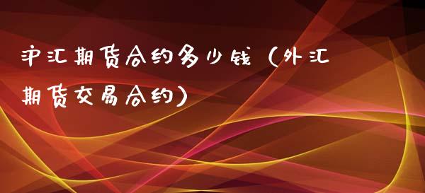 沪汇期货合约多少钱（外汇期货交易合约）_https://www.boyangwujin.com_期货直播间_第1张