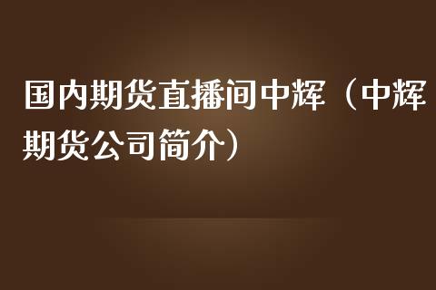 国内期货直播间中辉（中辉期货公司简介）_https://www.boyangwujin.com_期货直播间_第1张