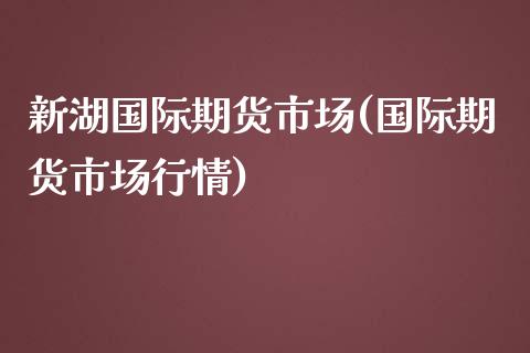 新湖国际期货市场(国际期货市场行情)