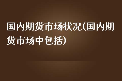 国内期货市场状况(国内期货市场中包括)