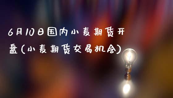 6月10日国内小麦期货开盘(小麦期货交易机会)_https://www.boyangwujin.com_期货直播间_第1张