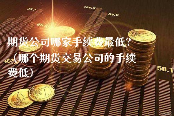 期货公司哪家手续费最低?（哪个期货交易公司的手续费低）_https://www.boyangwujin.com_道指期货_第1张