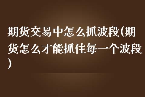 期货交易中怎么抓波段(期货怎么才能抓住每一个波段)_https://www.boyangwujin.com_原油期货_第1张