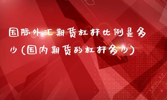 国际外汇期货杠杆比例是多少(国内期货的杠杆多少)