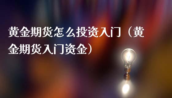 黄金期货怎么投资入门（黄金期货入门资金）