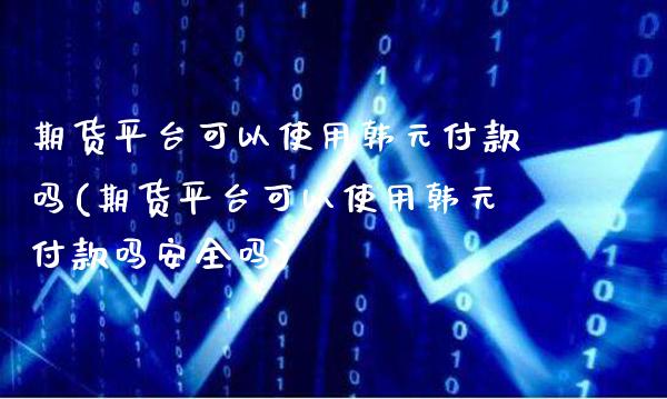 期货平台可以使用韩元付款吗(期货平台可以使用韩元付款吗安全吗)