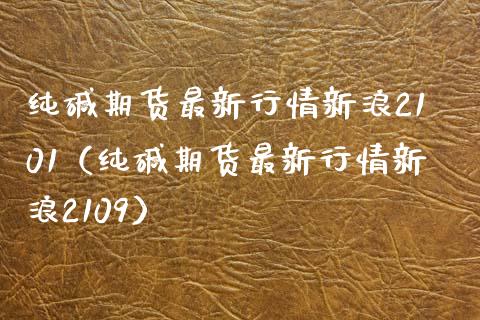 纯碱期货最新行情新浪2101（纯碱期货最新行情新浪2109）_https://www.boyangwujin.com_黄金期货_第1张