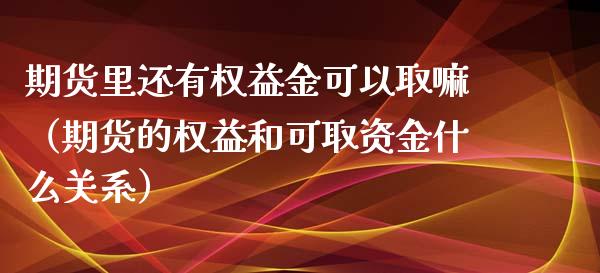 期货里还有权益金可以取嘛（期货的权益和可取资金什么关系）