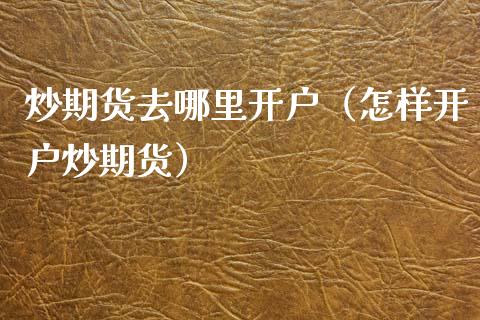 炒期货去哪里开户（怎样开户炒期货）_https://www.boyangwujin.com_期货直播间_第1张