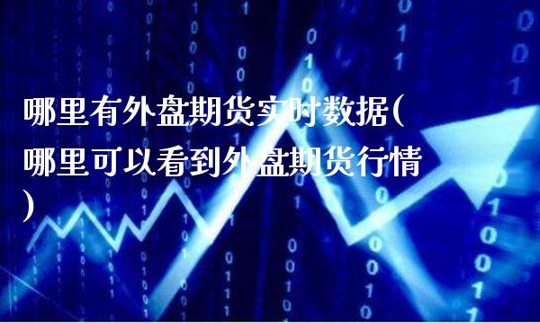 哪里有外盘期货实时数据(哪里可以看到外盘期货行情)_https://www.boyangwujin.com_道指期货_第1张