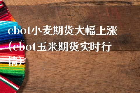 cbot小麦期货大幅上涨(cbot玉米期货实时行情)_https://www.boyangwujin.com_黄金直播间_第1张