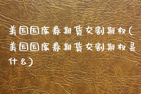 美国国库券期货交割期权(美国国库券期货交割期权是什么)_https://www.boyangwujin.com_期货直播间_第1张