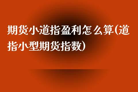 期货小道指盈利怎么算(道指小型期货指数)_https://www.boyangwujin.com_期货直播间_第1张