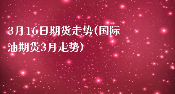 3月16日期货走势(国际油期货3月走势)