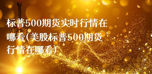 标普500期货实时行情在哪看(美股标普500期货行情在哪看)