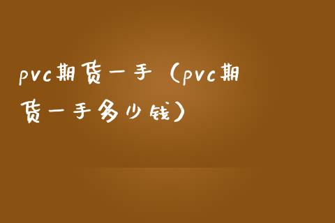 pvc期货一手（pvc期货一手多少钱）