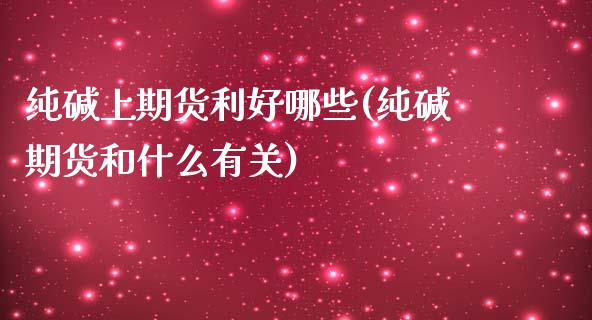 纯碱上期货利好哪些(纯碱期货和什么有关)_https://www.boyangwujin.com_纳指期货_第1张