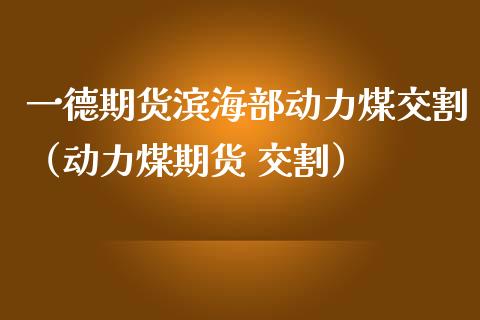 一德期货滨海部动力煤交割（动力煤期货 交割）