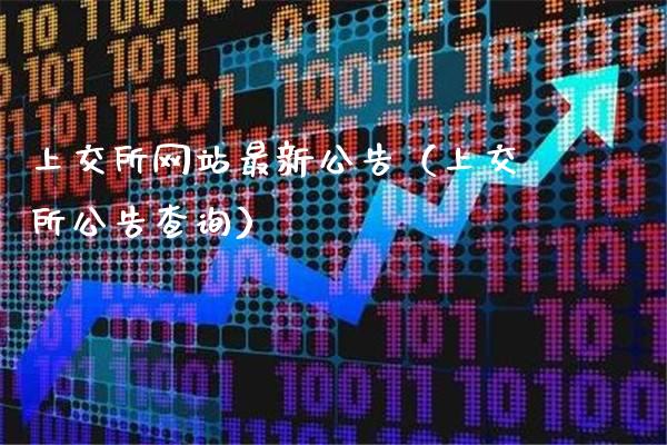 上交所网站最新公告（上交所公告查询）