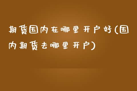 期货国内在哪里开户好(国内期货去哪里开户)