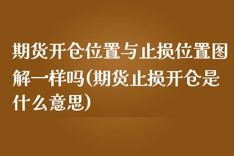 期货开仓位置与止损位置图解一样吗(期货止损开仓是什么意思)