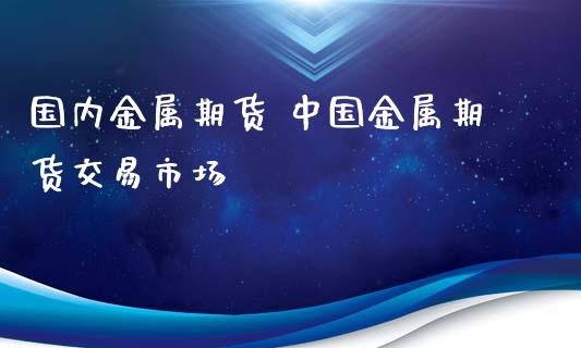 国内金属期货 中国金属期货交易市场_https://www.boyangwujin.com_期货直播间_第1张