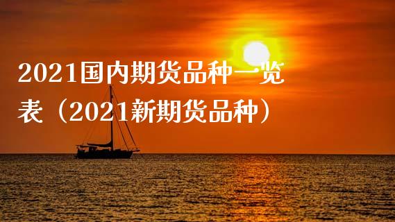 2021国内期货品种一览表（2021新期货品种）