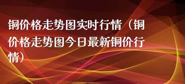 铜价格走势图实时行情（铜价格走势图今日最新铜价行情）