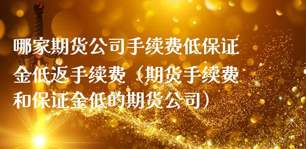 哪家期货公司手续费低保证金低返手续费（期货手续费和保证金低的期货公司）