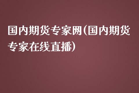 国内期货专家网(国内期货专家在线直播)