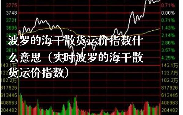 波罗的海干散货运价指数什么意思（实时波罗的海干散货运价指数）