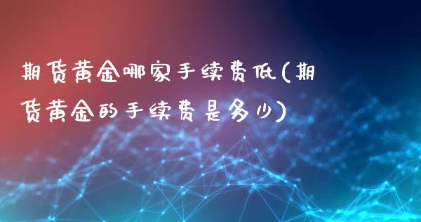 期货黄金哪家手续费低(期货黄金的手续费是多少)_https://www.boyangwujin.com_内盘期货_第1张