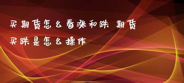 买期货怎么看涨和跌 期货买跌是怎么操作_https://www.boyangwujin.com_纳指期货_第1张