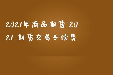 2021年商品期货 2021 期货交易手续费