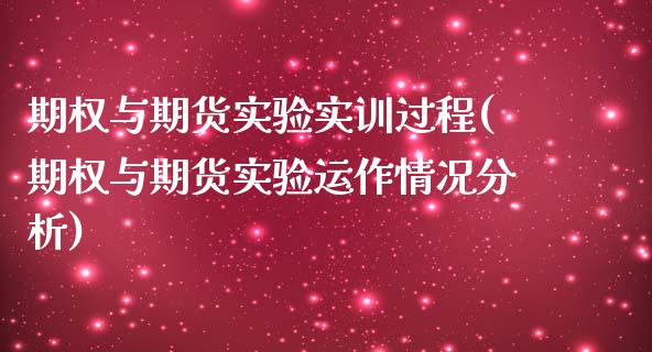 期权与期货实验实训过程(期权与期货实验运作情况分析)