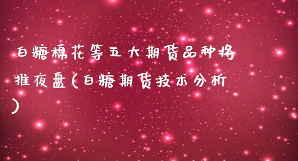 白糖棉花等五大期货品种将推夜盘(白糖期货技术分析)