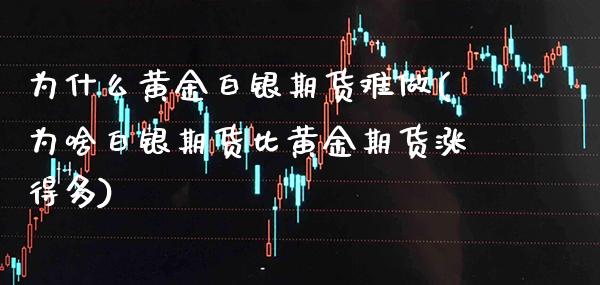 为什么黄金白银期货难做(为啥白银期货比黄金期货涨得多)