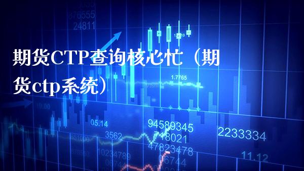 期货CTP查询核心忙（期货ctp系统）_https://www.boyangwujin.com_期货直播间_第1张