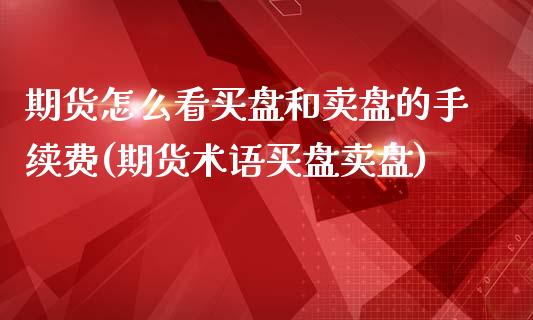 期货怎么看买盘和卖盘的手续费(期货术语买盘卖盘)