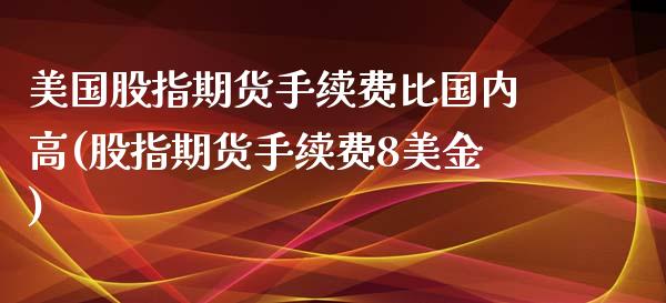 美国股指期货手续费比国内高(股指期货手续费8美金)_https://www.boyangwujin.com_黄金直播间_第1张