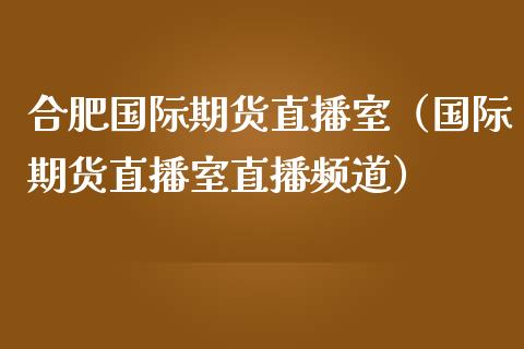 合肥国际期货直播室（国际期货直播室直播频道）_https://www.boyangwujin.com_期货直播间_第1张