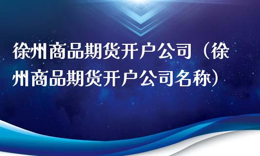 徐州商品期货开户公司（徐州商品期货开户公司名称）_https://www.boyangwujin.com_期货直播间_第1张