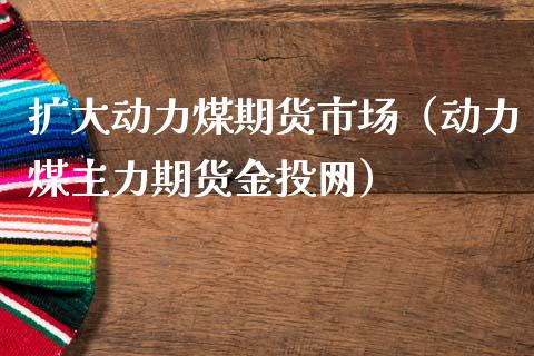 扩大动力煤期货市场（动力煤主力期货金投网）_https://www.boyangwujin.com_道指期货_第1张