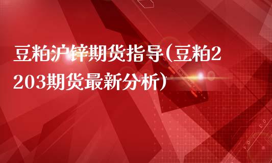 豆粕沪锌期货指导(豆粕2203期货最新分析)_https://www.boyangwujin.com_内盘期货_第1张