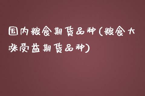 国内粮食期货品种(粮食大涨受益期货品种)