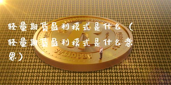 轻量期货盈利模式是什么（轻量期货盈利模式是什么意思）